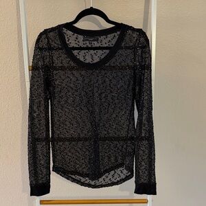 Sanctuary Black Sheer Lace Blouse